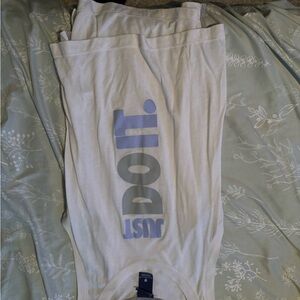 Nike White Tank Top with Blue Print